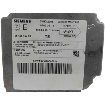 Recambio de centralita airbag para peugeot 307 break / sw (s1) 2.0 hdi fap cat referencia OEM IAM 9645840780 5WK42908 