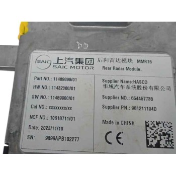 Recambio de modulo electronico para mg zs suv (azs1) 1.0 t-gdi referencia OEM IAM 11489899  