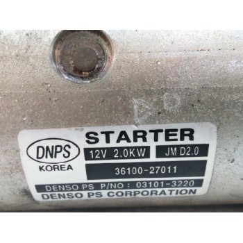 Recambio de motor arranque para hyundai tucson (jm) 2,0 crdi vgt classic 4x2 referencia OEM IAM 3610027011 031013220 
