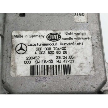 Recambio de centralita faros xenon para mercedes-benz clase cls (w219) 5.0 v8 24v cat referencia OEM IAM A0028206026 5DF00870400