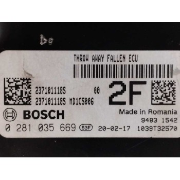 Recambio de centralita motor uce para nissan qashqai (j11) 1.5 dci cat referencia OEM IAM 237101118S 0281035669 