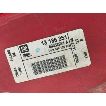 Recambio de piloto trasero derecho para opel corsa d 1.4 16v referencia OEM IAM 13186351  