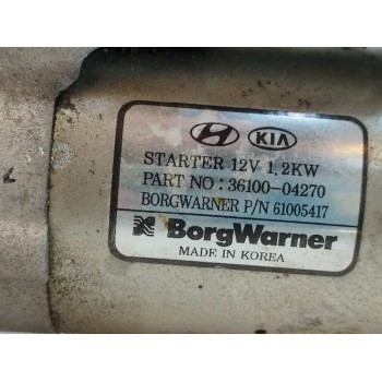 Recambio de motor arranque para kia ceed sportswagon 1.0 tgdi cat referencia OEM IAM 3610004270  