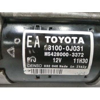 Recambio de motor arranque para toyota yaris (ksp9/scp9/nlp9) 1.3 cat referencia OEM IAM 281000J031  