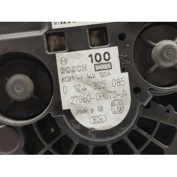 Recambio de alternador para toyota avensis berlina (t25) 2.0 16v cat referencia OEM IAM 270600H070A 100A 0124325085
