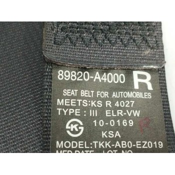 Recambio de cinturon seguridad trasero derecho para kia carens ( ) 1.7 crdi cat referencia OEM IAM 89820A4000  