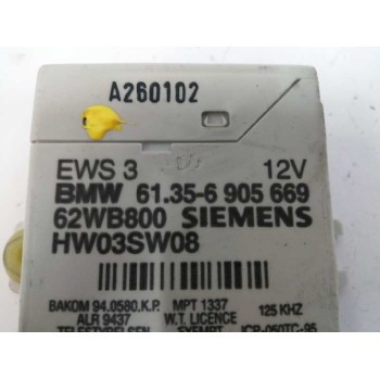 Recambio de centralita inmovilizador para bmw serie 3 compact (e46) 316ti referencia OEM IAM 61356905669 62WB800 