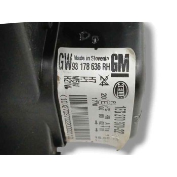 Recambio de faro derecho para opel astra gtc 1.9 cdti referencia OEM IAM 93178636RH 1EG27037022 