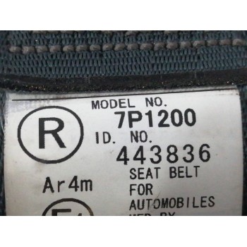 Recambio de cinturon seguridad trasero derecho para peugeot 107 1.0 cat (384f) referencia OEM IAM 7P1200  
