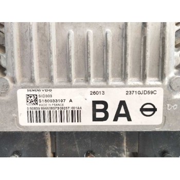 Recambio de centralita motor uce para nissan qashqai (j10) 1.5 dci turbodiesel cat referencia OEM IAM 23710JD59C S180033107A 