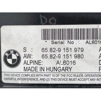 Recambio de pantalla multifuncion para bmw serie 3 berlina (e90) 2.0 turbodiesel cat referencia OEM IAM 65829151979 65829151980 