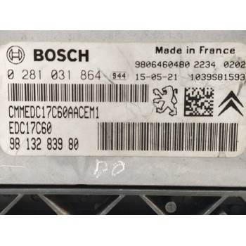 Recambio de centralita motor uce para citroën c4 picasso 1.6 blue-hdi fap referencia OEM IAM 9813283980 0281031864 