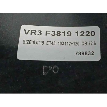 Recambio de llanta para mercedes-benz gle (w166) 250 d 4-matic (166.004) referencia OEM IAM VR3 19X8J ET45 10H 10X112X10X120