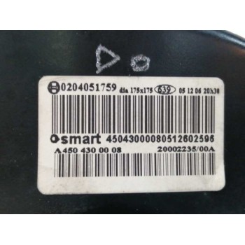 Recambio de servofreno para smart coupe fortwo coupe (52kw) referencia OEM IAM A4504300008 0204051759 