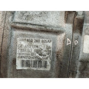 Recambio de compresor aire acondicionado para audi a8 (4e2) 3.0 v6 24v tdi referencia OEM IAM 4E0260805AP 6SEU14C 