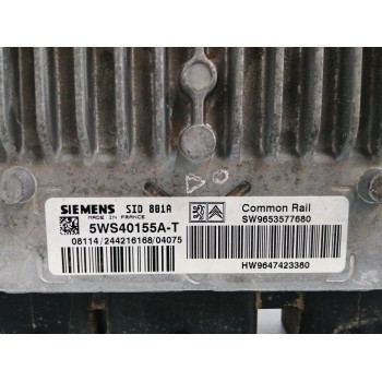 Recambio de centralita motor uce para peugeot partner (s2) 2.0 hdi cat referencia OEM IAM 9653577680 5WS40155AT 