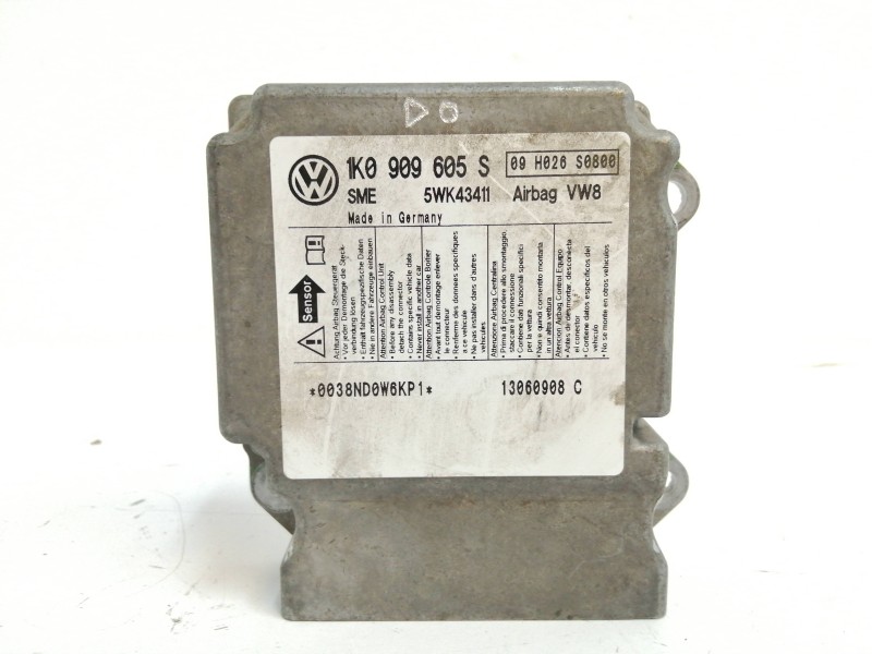Recambio de centralita airbag para skoda octavia berlina (1z3) 2.0 16v fsi referencia OEM IAM 1K0909605S 5WK43411 Recambio de centralita airbag para skoda octavia berlina (1z3) 2.0 16v fsi referencia OEM IAM 1K0909605S 5WK43411