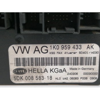 Recambio de centralita cierre para skoda octavia berlina (1z3) 2.0 16v fsi referencia OEM IAM 1K0959433AK 5DK00858318 