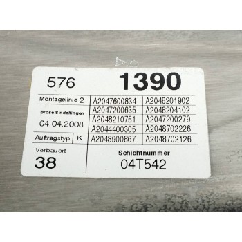 Recambio de elevalunas delantero derecho para mercedes-benz clase c (w204) berlina 2.2 cdi cat referencia OEM IAM A2047200279 A2