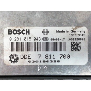 Recambio de centralita motor uce para bmw serie 3 berlina (e90) 2.0 turbodiesel cat referencia OEM IAM 7811700 0281015043 