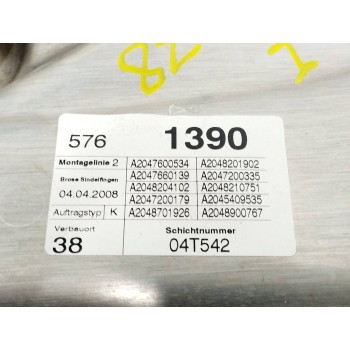 Recambio de elevalunas delantero izquierdo para mercedes-benz clase c (w204) berlina 2.2 cdi cat referencia OEM IAM A2047660139 