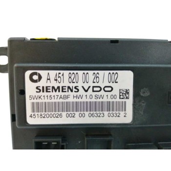 Recambio de modulo electronico para smart coupe fortwo coupe (52kw) referencia OEM IAM A4518200026 5WK11517ABF 