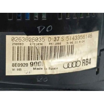 Recambio de cuadro instrumentos para audi a4 avant (8e) 1.9 tdi (96kw) referencia OEM IAM 8E0920900R  