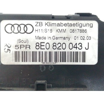 Recambio de mando climatizador para audi a4 berlina (8e) 2.5 tdi quattro (132kw) referencia OEM IAM 8E0820043J  