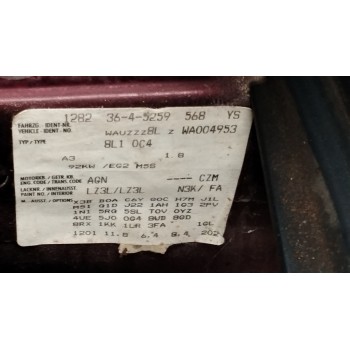Recambio de carroceria corte para audi a3 (8l) 1.8 20v referencia OEM IAM   