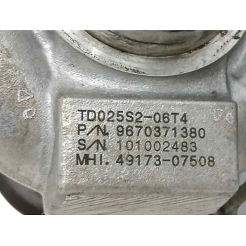 Recambio de turbocompresor para citroën xsara picasso 1.6 16v hdi referencia OEM IAM 9670371380 TD025S206T4 
