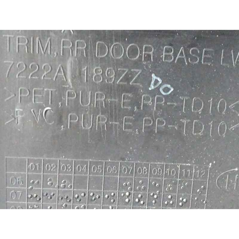 GUARNECIDO PUERTA TRASERA IZQUIERDA