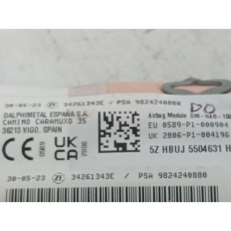 AIRBAG CORTINA DELANTERO IZQUIERDO