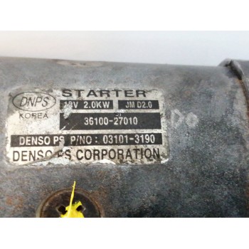 Recambio de motor arranque para hyundai tucson (jm) 2,0 crdi vgt classic 4x2 referencia OEM IAM 3610027010 031013190 