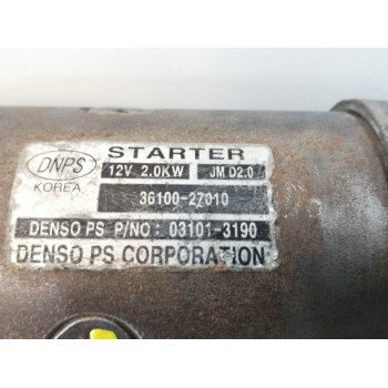 Recambio de motor arranque para hyundai tucson (jm) 2,0 crdi vgt classic 4x2 referencia OEM IAM 3610027010 031013190 