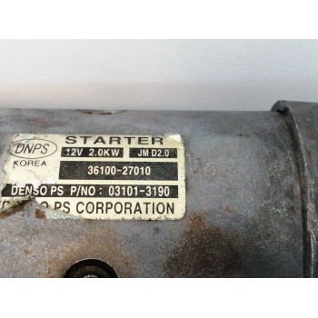 Recambio de motor arranque para hyundai tucson (jm) 2,0 crdi vgt classic 4x2 referencia OEM IAM 3610027010 031013190 