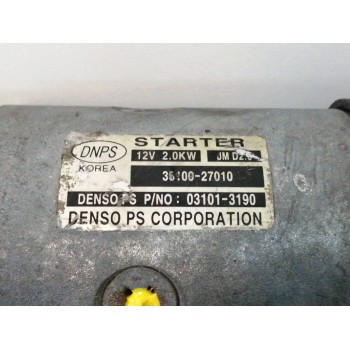 Recambio de motor arranque para hyundai tucson (jm) 2,0 crdi vgt classic 4x2 referencia OEM IAM 3610027010 031013190 