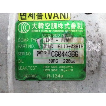 Recambio de compresor aire acondicionado para ssangyong musso 2.9 turbodiesel cat referencia OEM IAM 6611303615 DKV140 