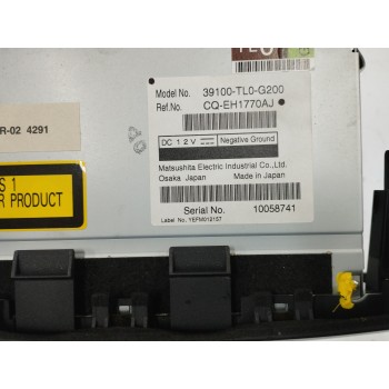 Recambio de sistema audio / radio cd para honda accord berlina (cu) 2.2 dtec cat referencia OEM IAM 39100TL0G200 CQEH1770AJ 