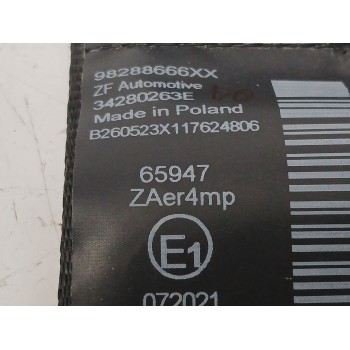 Recambio de cinturon seguridad trasero izquierdo para peugeot 3008 ii suv (mc_, mr_, mj_, m4_) hybrid referencia OEM IAM 9828866