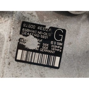 Recambio de compresor aire acondicionado para nissan qashqai ii (j11, j11_) 1.5 dci referencia OEM IAM 926004EB2A POLEA DAÑADA 6