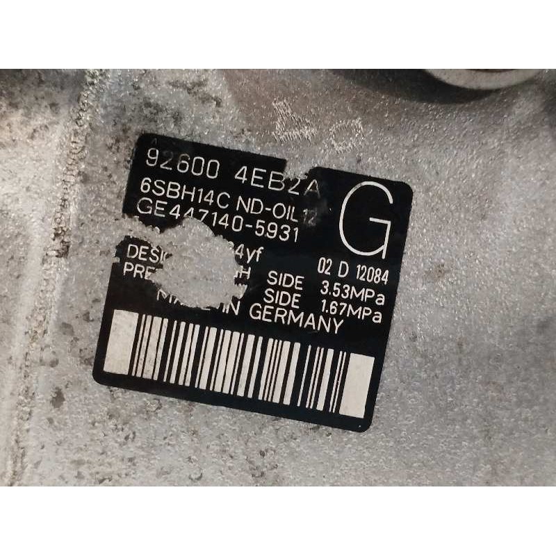 COMPRESOR AIRE ACONDICIONADO POLEA DAÑADA 6SBH14C