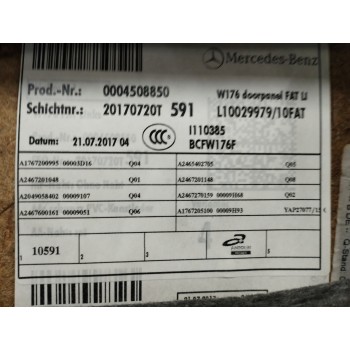 Recambio de guarnecido puerta delantera izquierda para mercedes-benz clase a (w176) a 200 d motorsport edition (176.008) referen