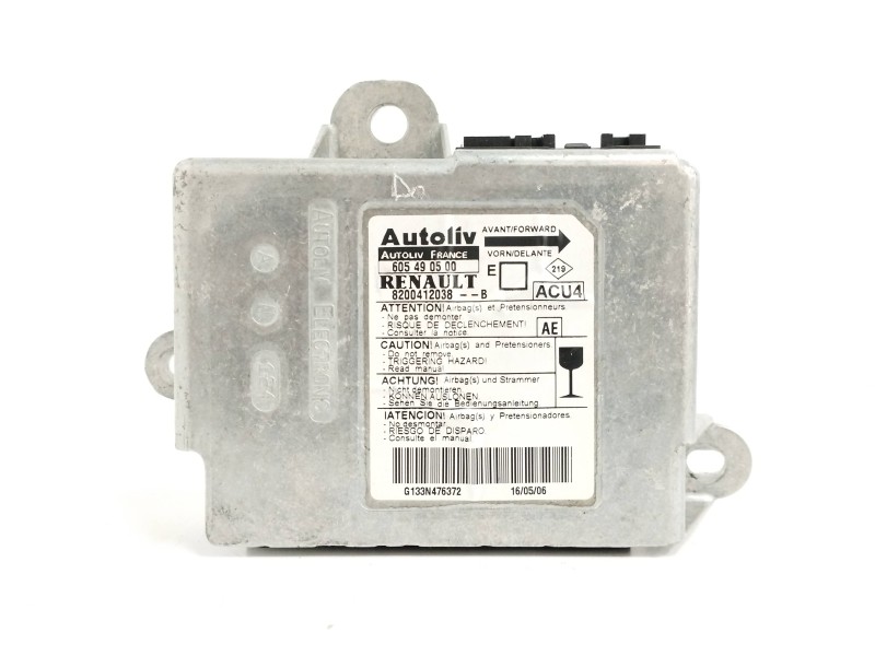 Recambio de centralita airbag para renault megane ii coupe/cabrio 1.6 16v referencia OEM IAM 8200412038  