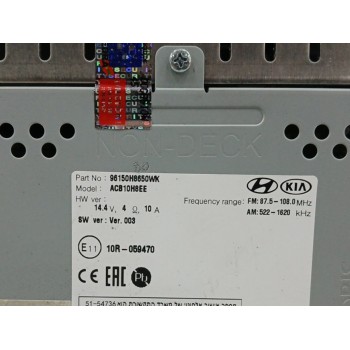 Recambio de sistema audio / radio cd para kia rio iv (yb, sc, fb) 1.0 t-gdi 100 referencia OEM IAM 96150H8650 ACB10H8EE 