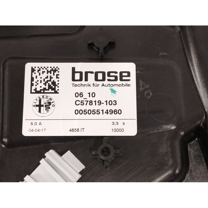 ELEVALUNAS TRASERO IZQUIERDO SIN MOTOR