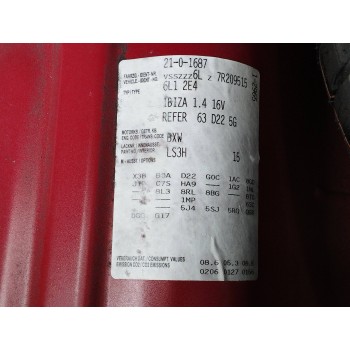 Recambio de carroceria corte para seat ibiza (6l1) 1.4 16v referencia OEM IAM   