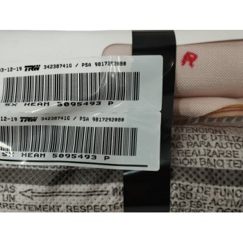 Recambio de airbag cortina delantero derecho para peugeot rifter 1.5 blue-hdi fap referencia OEM IAM 9817292080  