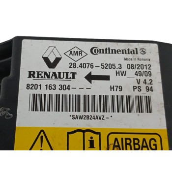 Recambio de centralita airbag para dacia duster 1.6 16v cat referencia OEM IAM 8201163304  