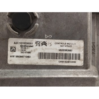 Recambio de centralita motor uce para citroën c4 picasso 1.5 blue-hdi fap referencia OEM IAM 9826380880 A2C1619530001 