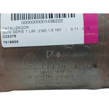 Recambio de catalizador para bmw serie 1 lim. (f20) 1.6 16v referencia OEM IAM 7618659 7618670 